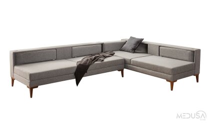 Medusa Home Mobilya - Lego Maksi Gri Üçlü Koltuk