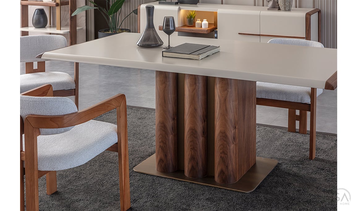 Medusa Home Mobilya - Leona Ceviz Yemek Masası