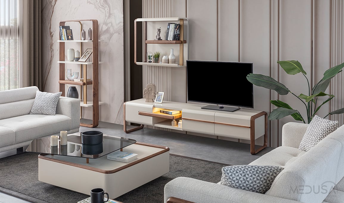 Medusa Home Mobilya - Leona Ceviz Yemek Odası