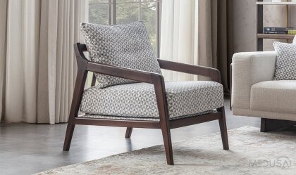 Medusa Home Mobilya - Leona Meşe Berjer