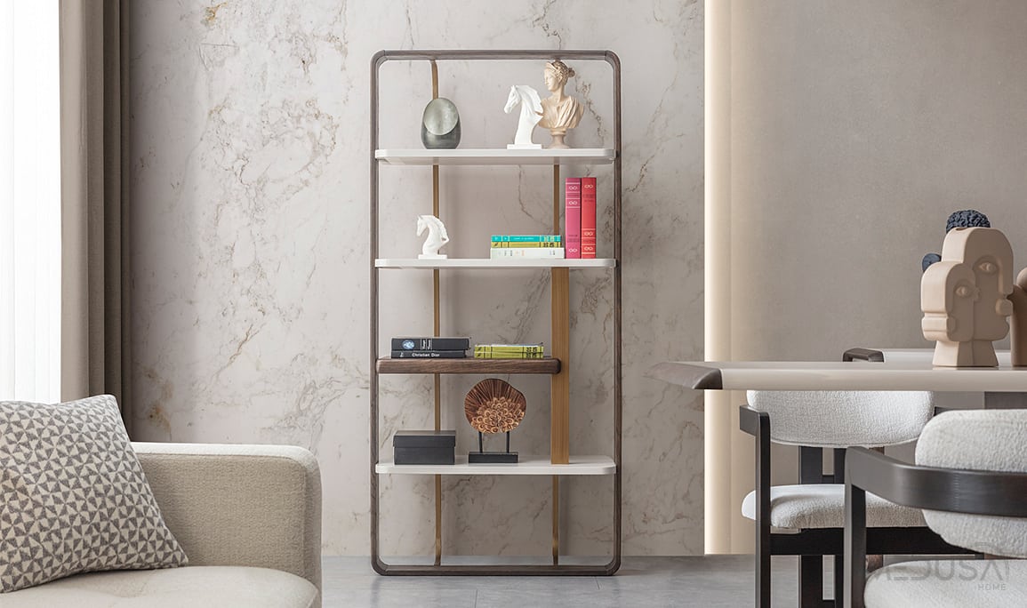 Medusa Home Mobilya - Leona Meşe Kitaplık