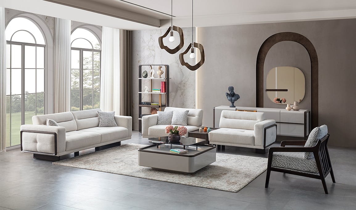 Medusa Home Mobilya - Leona Meşe Koltuk Takımı Medusa Home Mobilya - Leona Meşe Koltuk Takımı