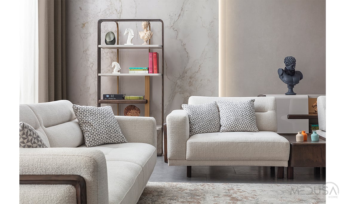 Medusa Home Mobilya - Leona Meşe Koltuk Takımı