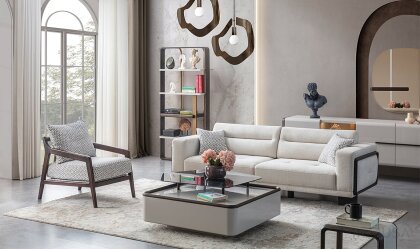 Medusa Home Mobilya - Leona Meşe Koltuk Takımı