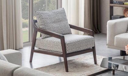 Medusa Home Mobilya - Leona Meşe Koltuk Takımı