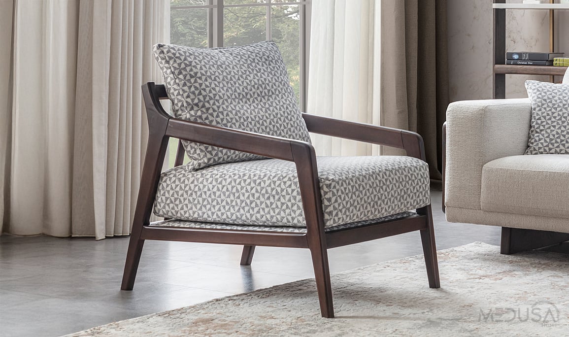 Medusa Home Mobilya - Leona Meşe Koltuk Takımı