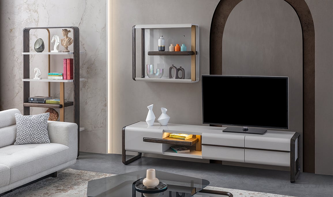 Medusa Home Mobilya - Leona Meşe Tv Ünitesi