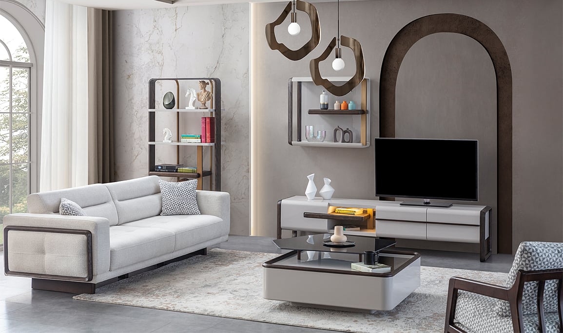 Medusa Home Mobilya - Leona Meşe Tv Ünitesi