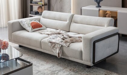 Medusa Home Mobilya - Leona Meşe Üçlü Koltuk