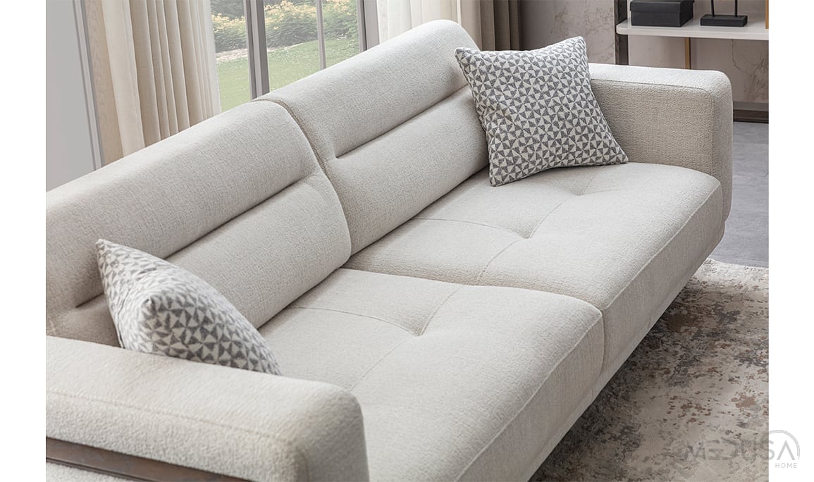 Medusa Home Mobilya - Leona Meşe Üçlü Koltuk