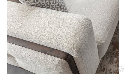 Medusa Home Mobilya - Leona Meşe Üçlü Koltuk