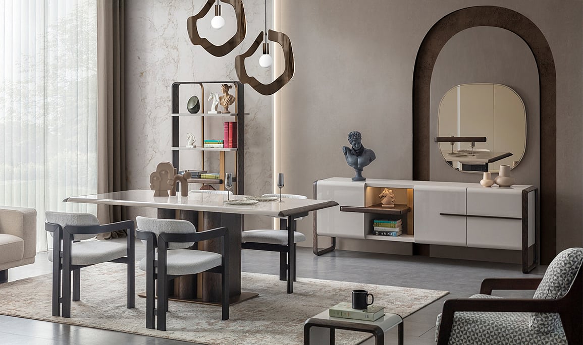 Medusa Home Mobilya - Leona Meşe Yemek Odası Medusa Home Mobilya - Leona Meşe Yemek Odası