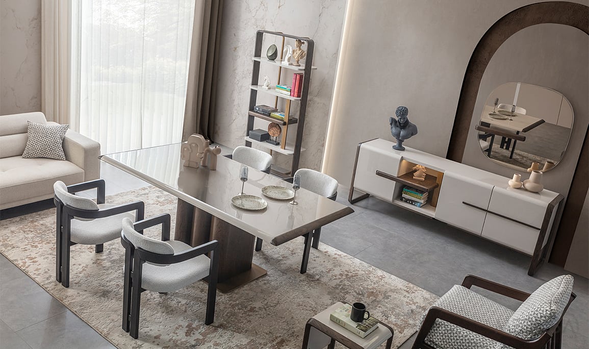 Medusa Home Mobilya - Leona Meşe Yemek Odası