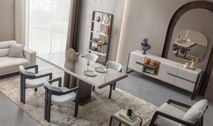 Medusa Home Mobilya - Leona Meşe Yemek Odası