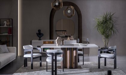 Medusa Home Mobilya - Leona Meşe Yemek Odası