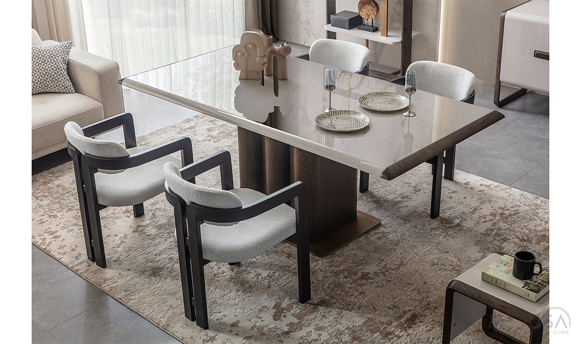 Medusa Home Mobilya - Leona Meşe Yemek Odası