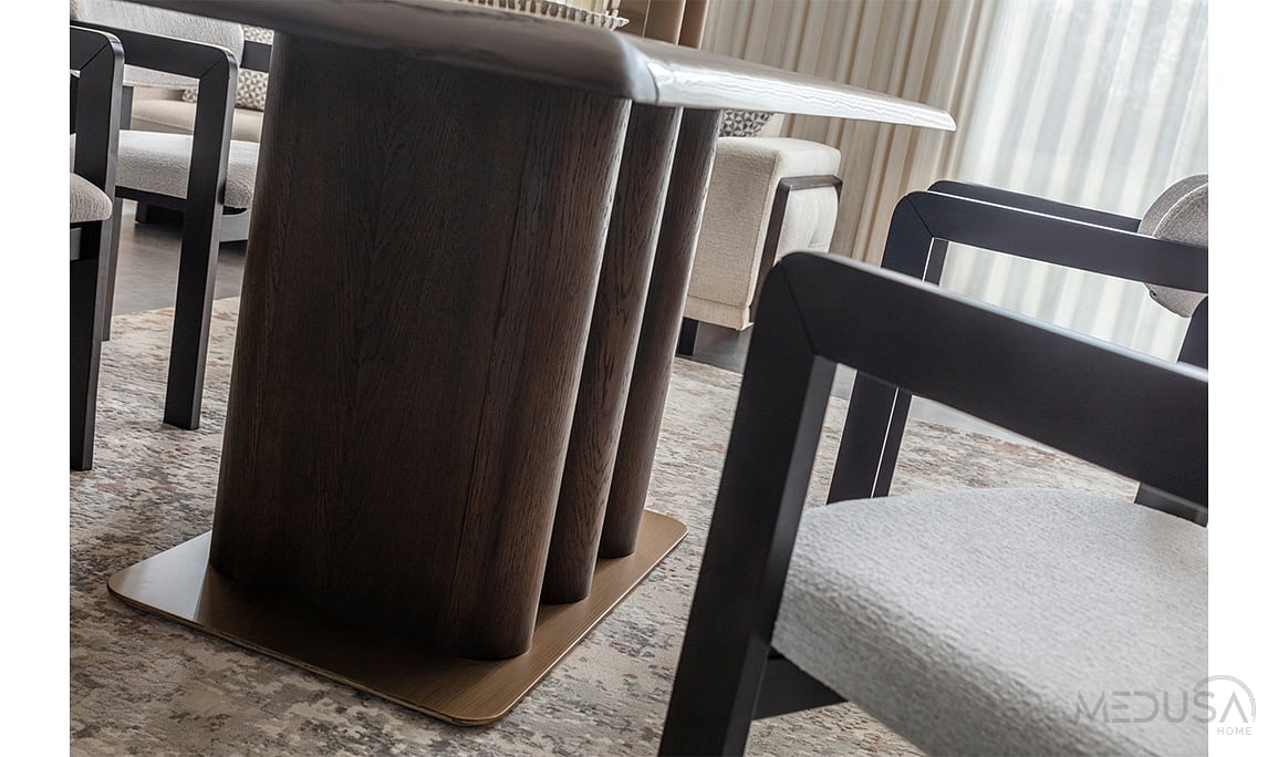 Medusa Home Mobilya - Leona Meşe Yemek Odası