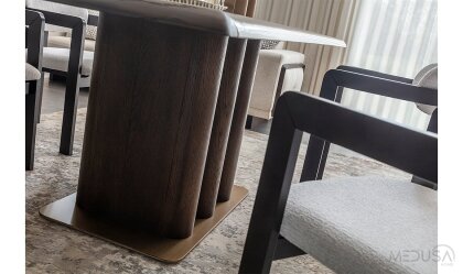 Medusa Home Mobilya - Leona Meşe Yemek Odası