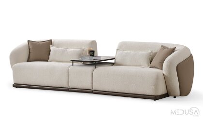 Medusa Home Mobilya - Leva Ara Sehpalı Üçlü Koltuk
