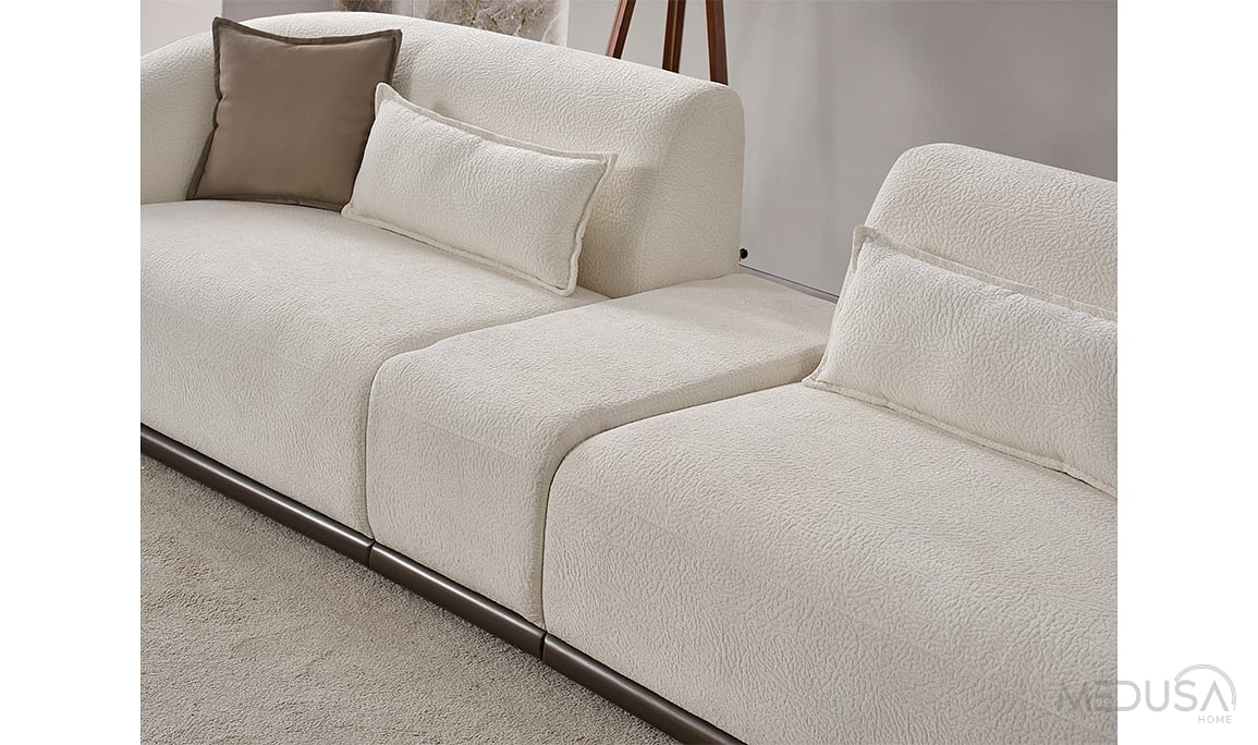 Medusa Home Mobilya - Leva Ara Sehpalı Üçlü Koltuk