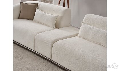 Medusa Home Mobilya - Leva Ara Sehpalı Üçlü Koltuk
