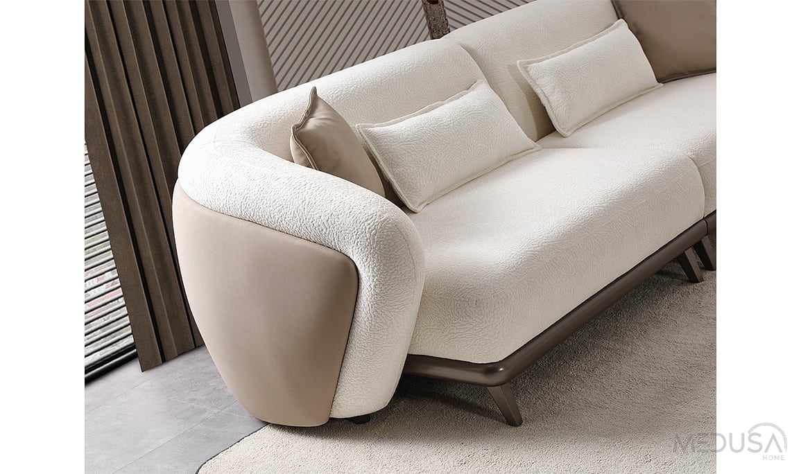 Medusa Home Mobilya - Leva Yerden Yüksek Üçlü Koltuk