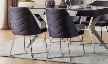 Medusa Home Mobilya - Lexus Antrasit Silver Yemek Masası