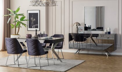 Medusa Home - Lexus Antrasit Silver Yemek Odası Medusa Home - Lexus Antrasit Silver Yemek Odası
