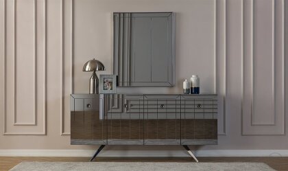 Medusa Home Mobilya - Lexus Antrasit Silver Yemek Odası