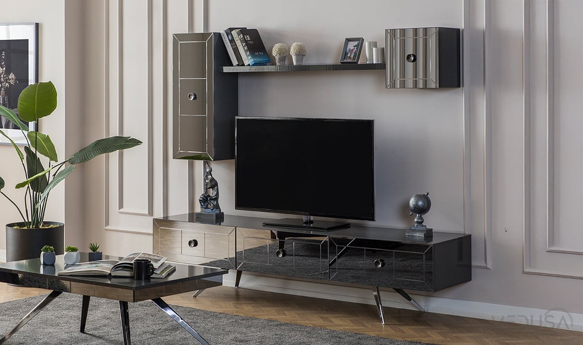 Medusa Home Mobilya - Lexus Antrasit Silver Yemek Odası