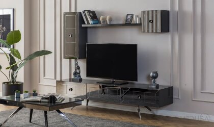 Medusa Home Mobilya - Lexus Antrasit Silver Yemek Odası