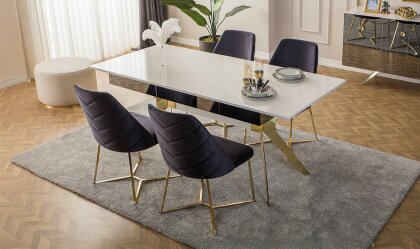 Medusa Home Mobilya - Lexus Aytaşı Gold Yemek Masası