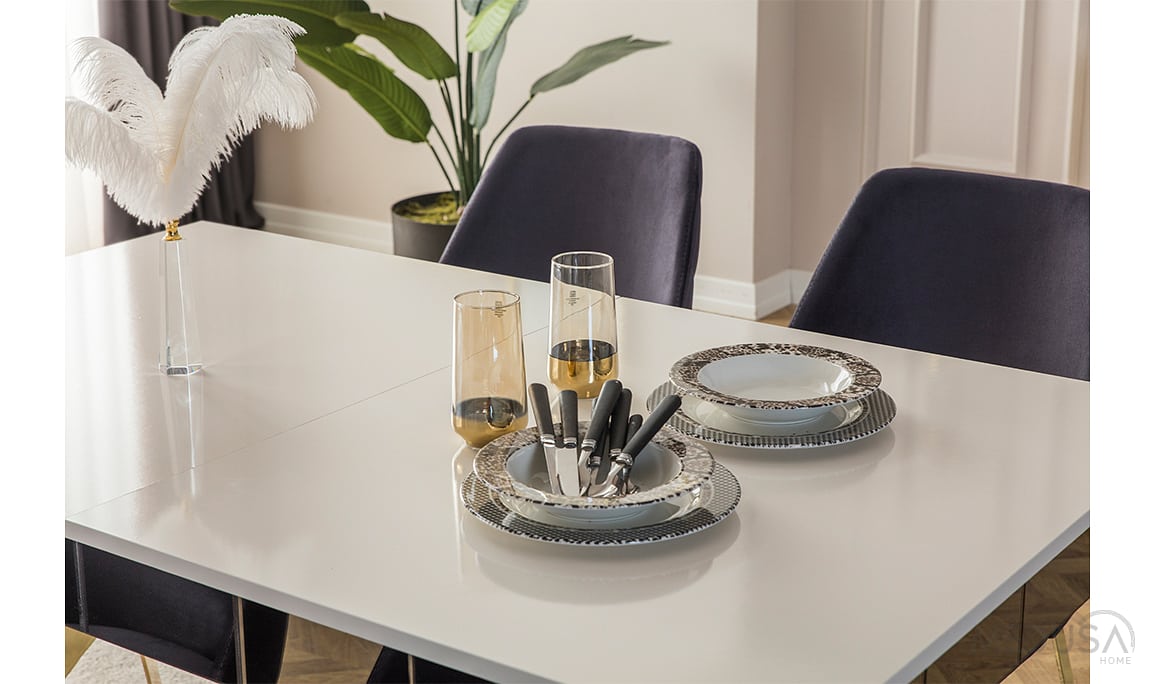 Medusa Home Mobilya - Lexus Aytaşı Gold Yemek Masası
