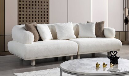 Medusa Home - Lexus Beyaz Üçlü Koltuk Medusa Home - Lexus Beyaz Üçlü Koltuk