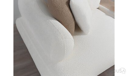 Medusa Home Mobilya - Lexus Beyaz Üçlü Koltuk