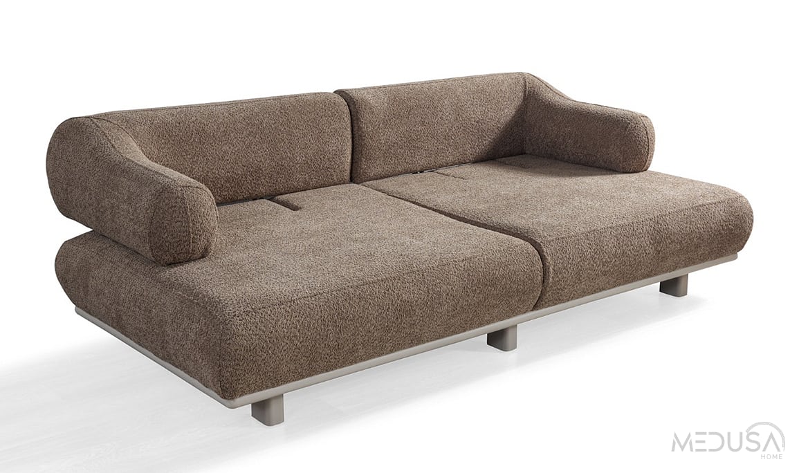 Medusa Home Mobilya - Lexus Kahve Üçlü Koltuk