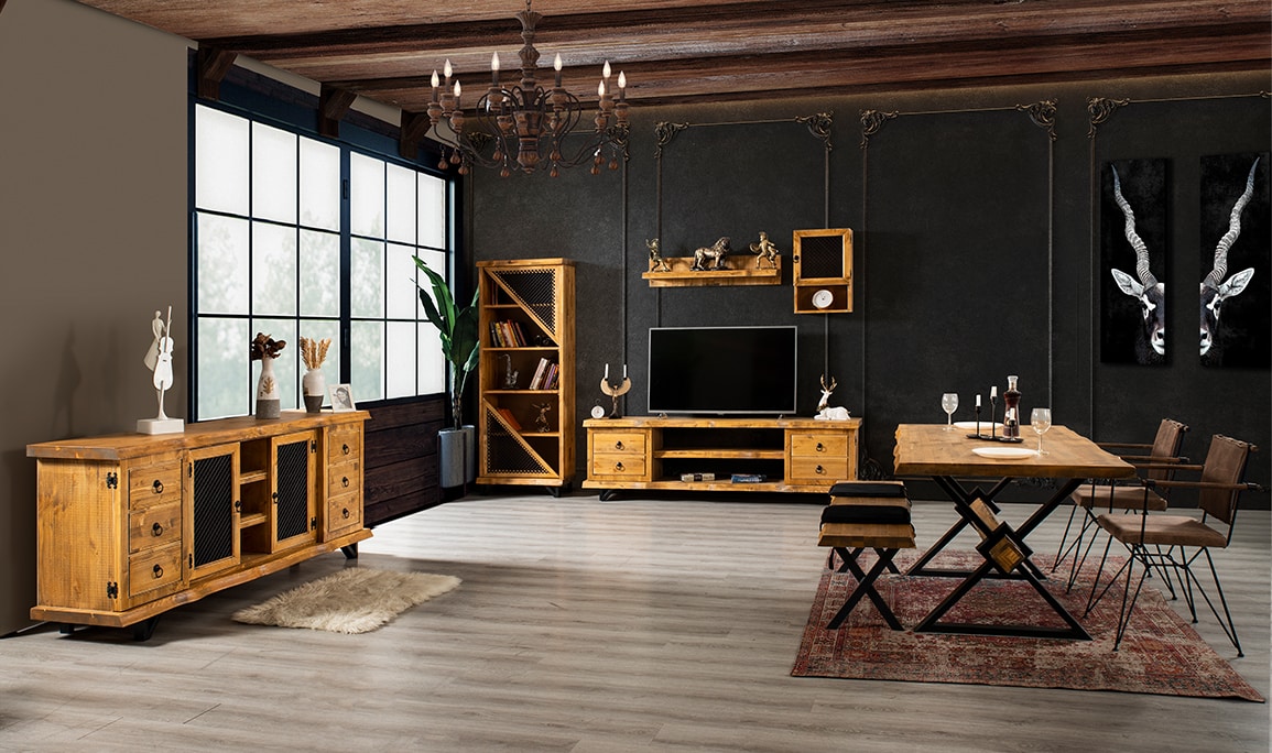 Medusa Home Mobilya - Life Ahşap Yemek Odası