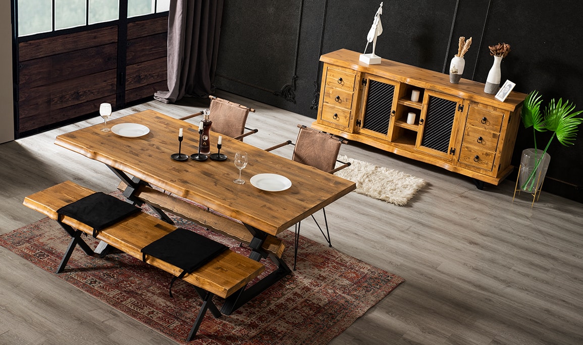 Medusa Home Mobilya - Life Ahşap Yemek Odası