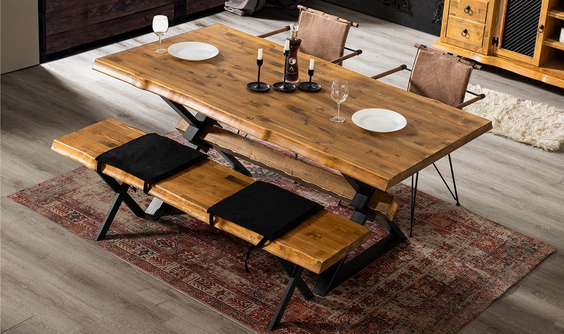 Medusa Home Mobilya - Life Ahşap Yemek Odası