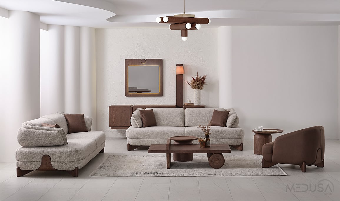 Medusa Home Mobilya - Lilyum Meşe Koltuk Takımı