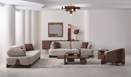 Medusa Home Mobilya - Lilyum Meşe Koltuk Takımı