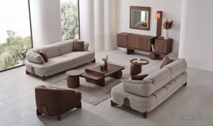 Medusa Home Mobilya - Lilyum Meşe Koltuk Takımı