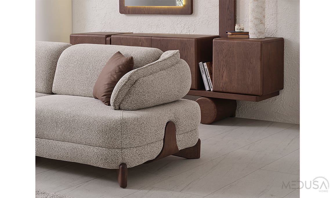 Medusa Home Mobilya - Lilyum Meşe Koltuk Takımı