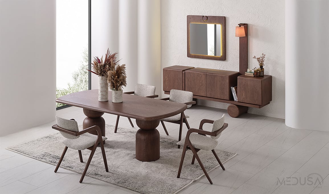 Medusa Home Mobilya - Lilyum Meşe Yemek Odası