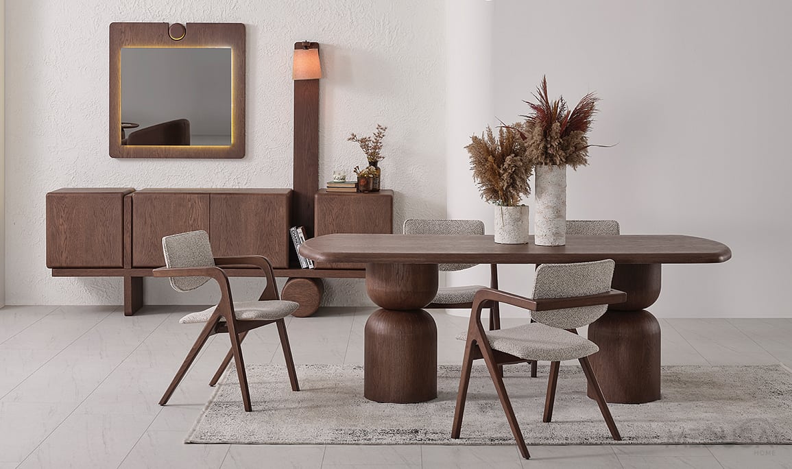 Medusa Home Mobilya - Lilyum Meşe Yemek Odası