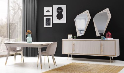 Medusa Home - Linda Beyaz Yemek Odası Medusa Home - Linda Beyaz Yemek Odası