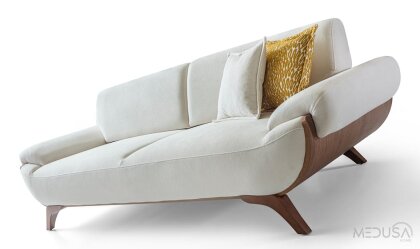 Medusa Home Mobilya - Linea Ahşap Üçlü Koltuk