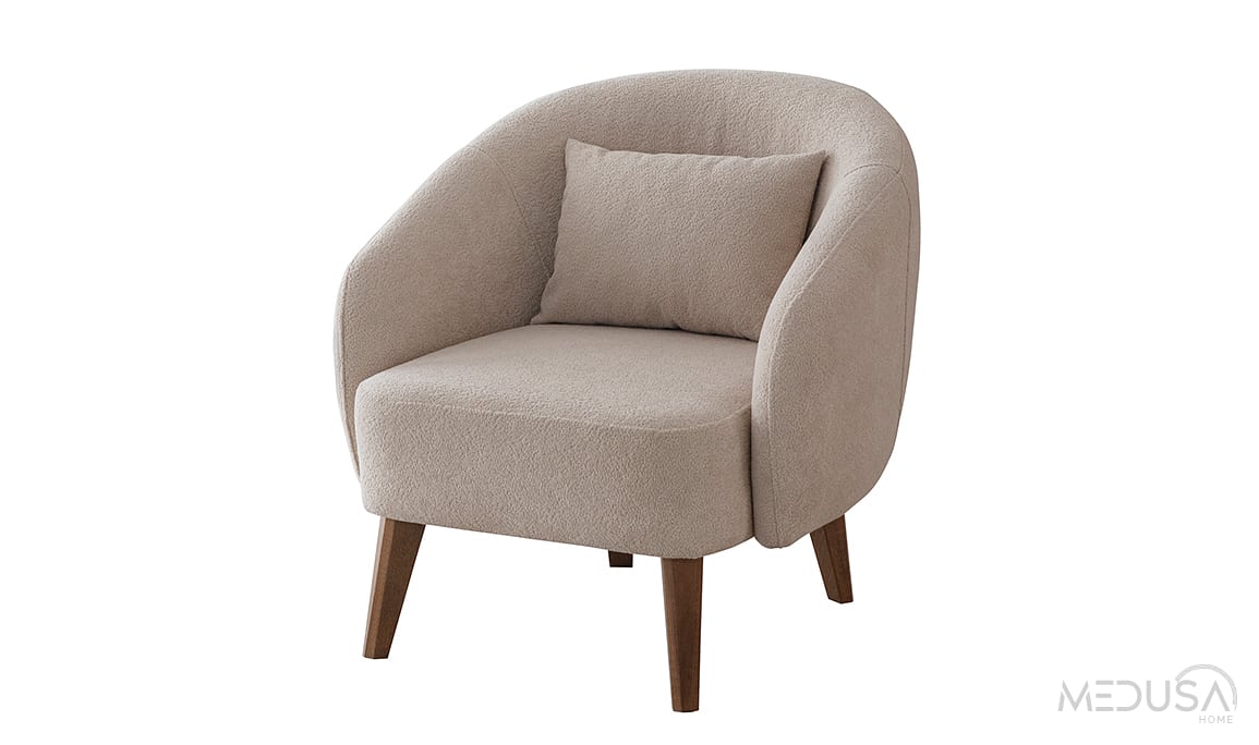 Medusa Home Mobilya - Linea Krem Berjer