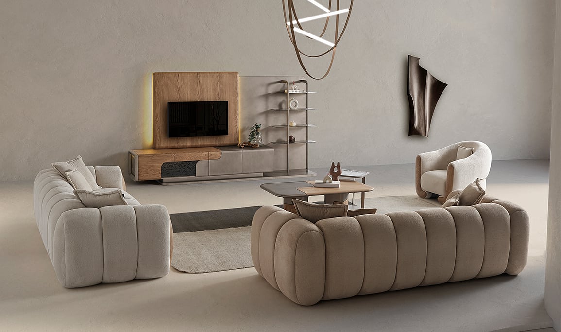 Medusa Home Mobilya - Linfa Ceviz Koltuk Takımı