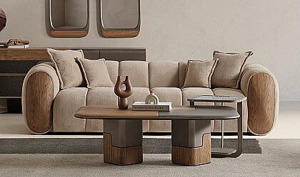 Medusa Home Mobilya - Linfa Ceviz Koltuk Takımı